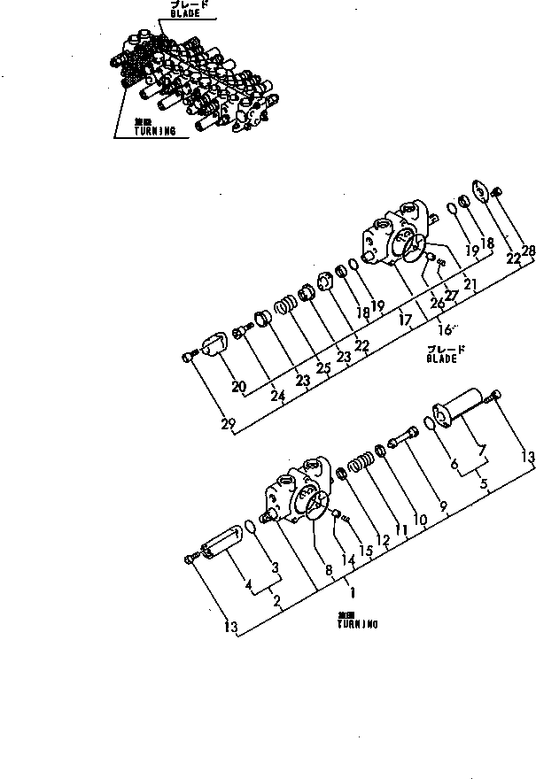 SECTION ASS'Y,SPOOL YM172164-74320 KOMATSU