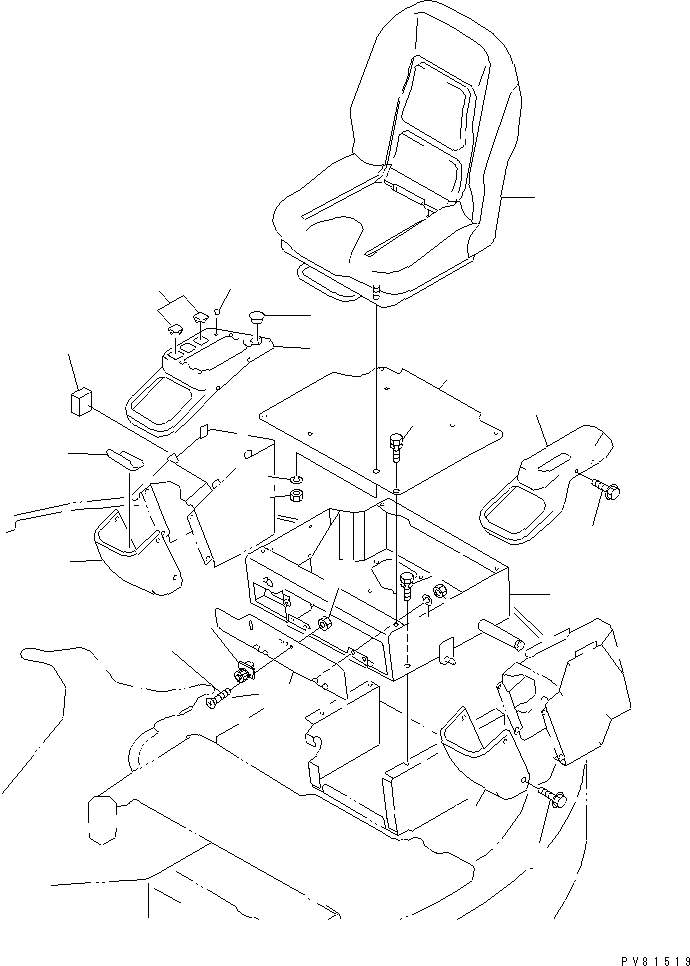 MOUNT,SEAT YM172964-64190 KOMATSU