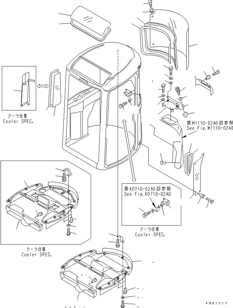 CABIN ASS'Y (YM77242568400K) KOMATSU