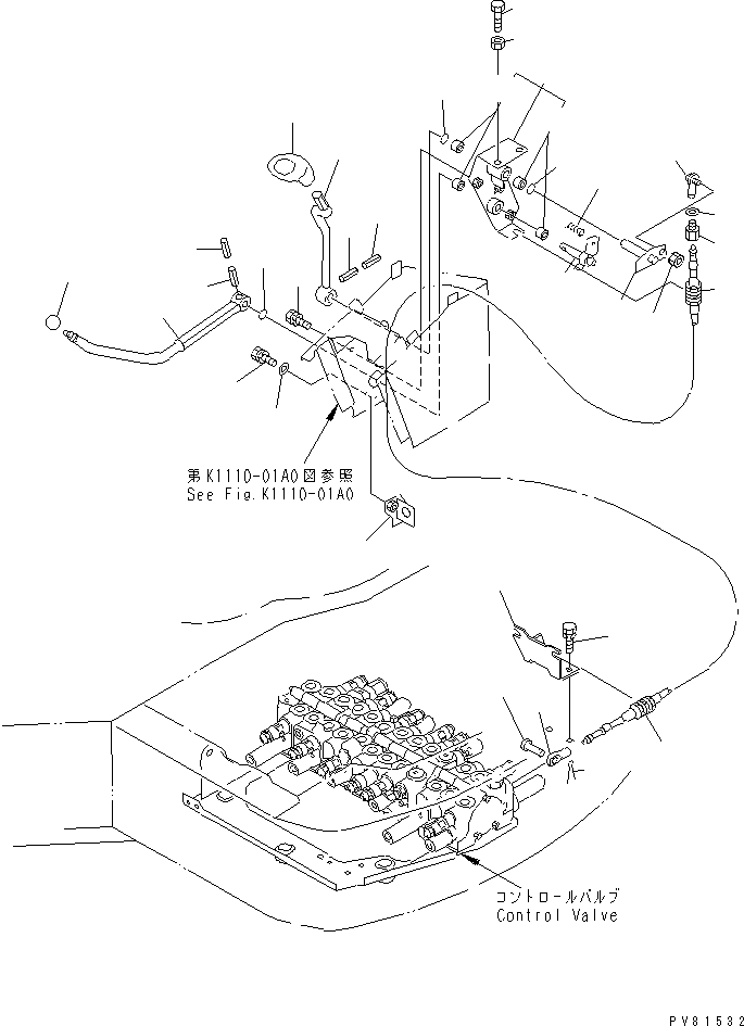 SUPPORT,CABLE YM172423-45641 KOMATSU