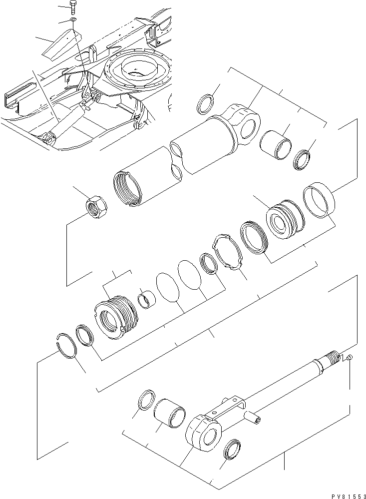 ROD ASS'Y,BLADE YM172423-72730 KOMATSU