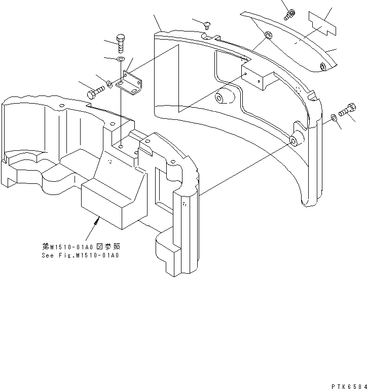 MARK PLATE,PC40MRX 22M-98-11320 KOMATSU