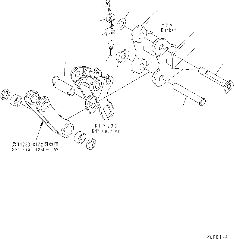 PIN,(Y) 20U-70-24740 KOMATSU