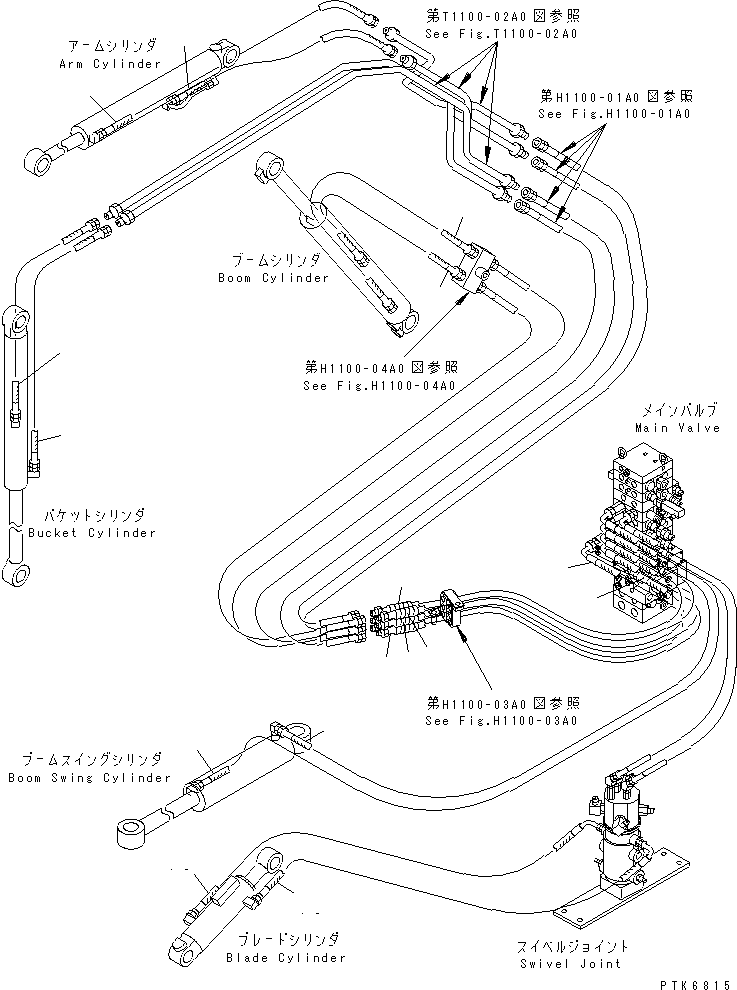 HOSE,(VALVE B3) 22M-62-12661 KOMATSU