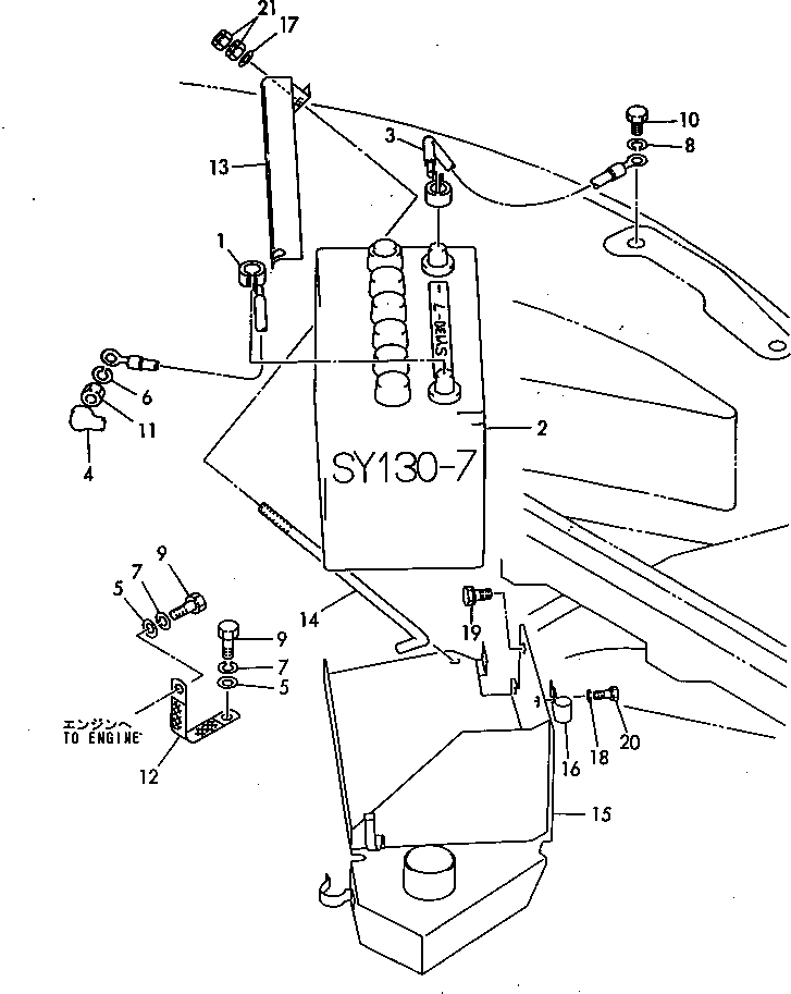 MOUNT,BATTERY YM172164-16300 KOMATSU