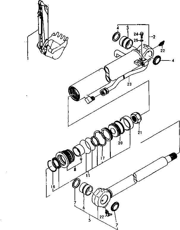 PISTON KIT,BUCKET CYLINDER YM172976-72360 KOMATSU