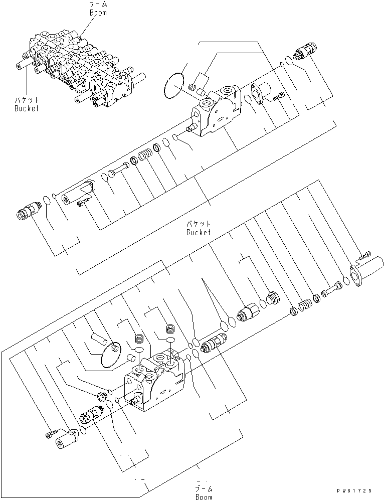 .SECTION,SPOOL YM172425-74560 KOMATSU