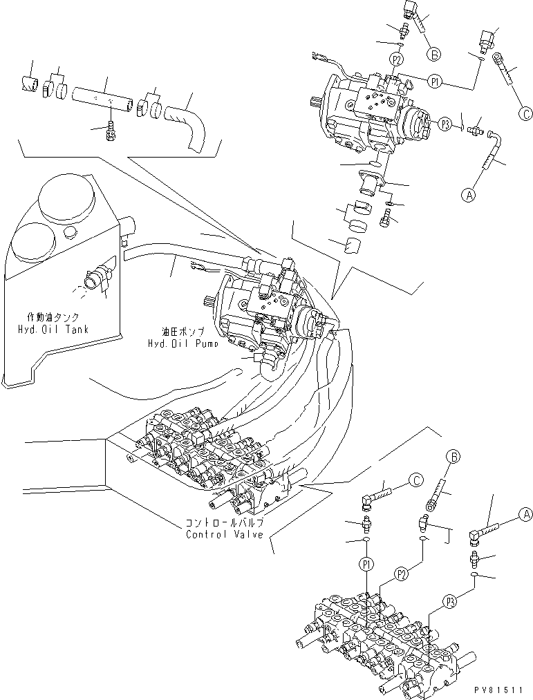 Шланг YM172425-78210 KOMATSU