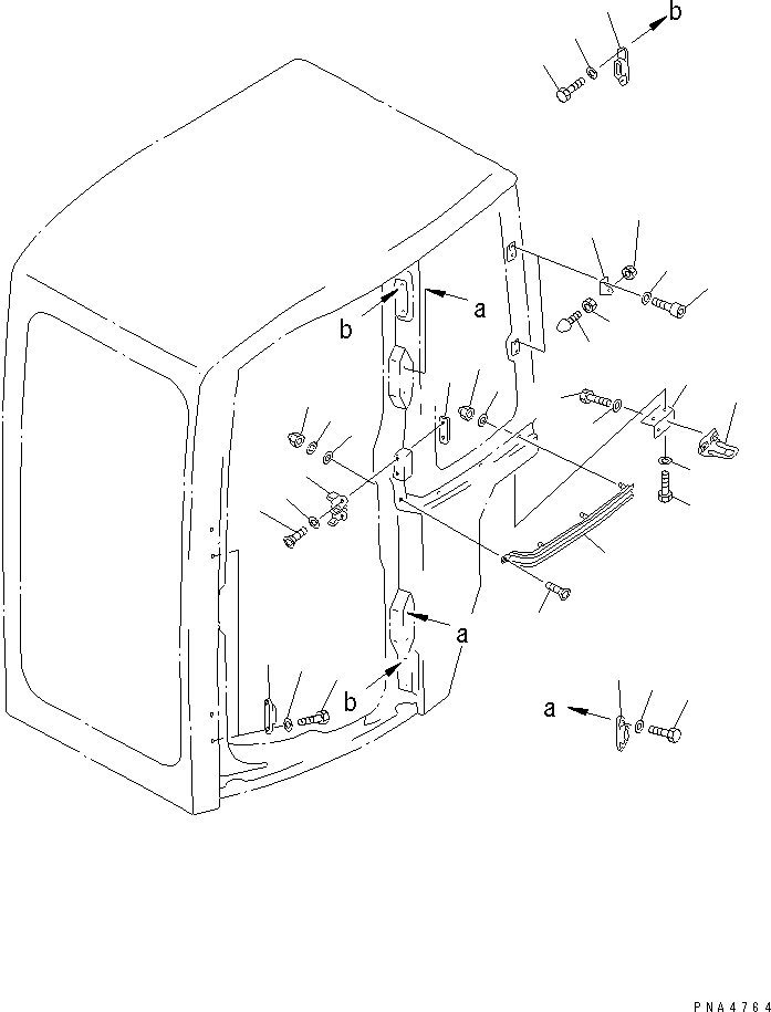 CAB ASS'Y,(WITH FRONT GUARD)(FOR PC50UD) (20U-54-00077) KOMATSU