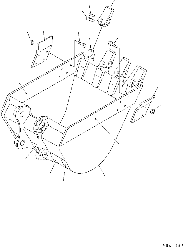 Ковш в сборе 20U-70-00860 KOMATSU