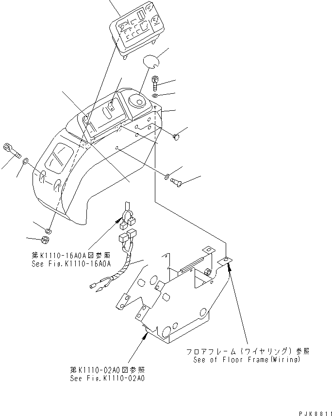 MONITOR ASS'Y,(SEE FIG.K1110-15B0) (7824-87-1000) KOMATSU