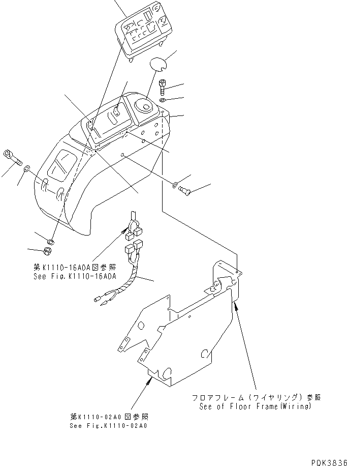 MONITOR ASS'Y,(SEE FIG.K1110-15B0) (7824-85-6000) KOMATSU