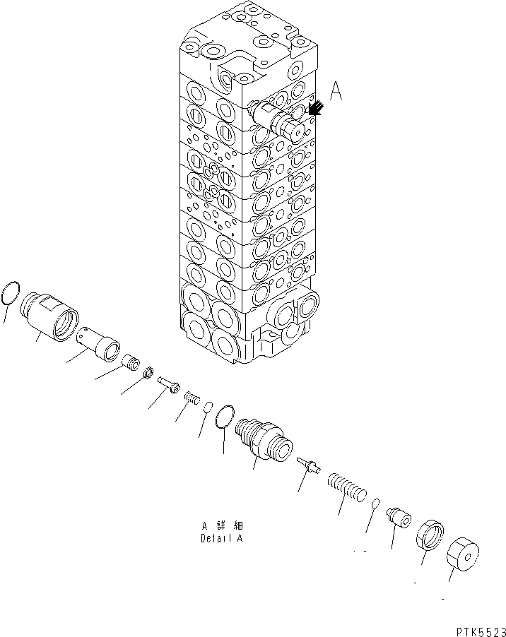 Клапан в сборе, всасывающий и предохранительный 723-10-11900 KOMATSU