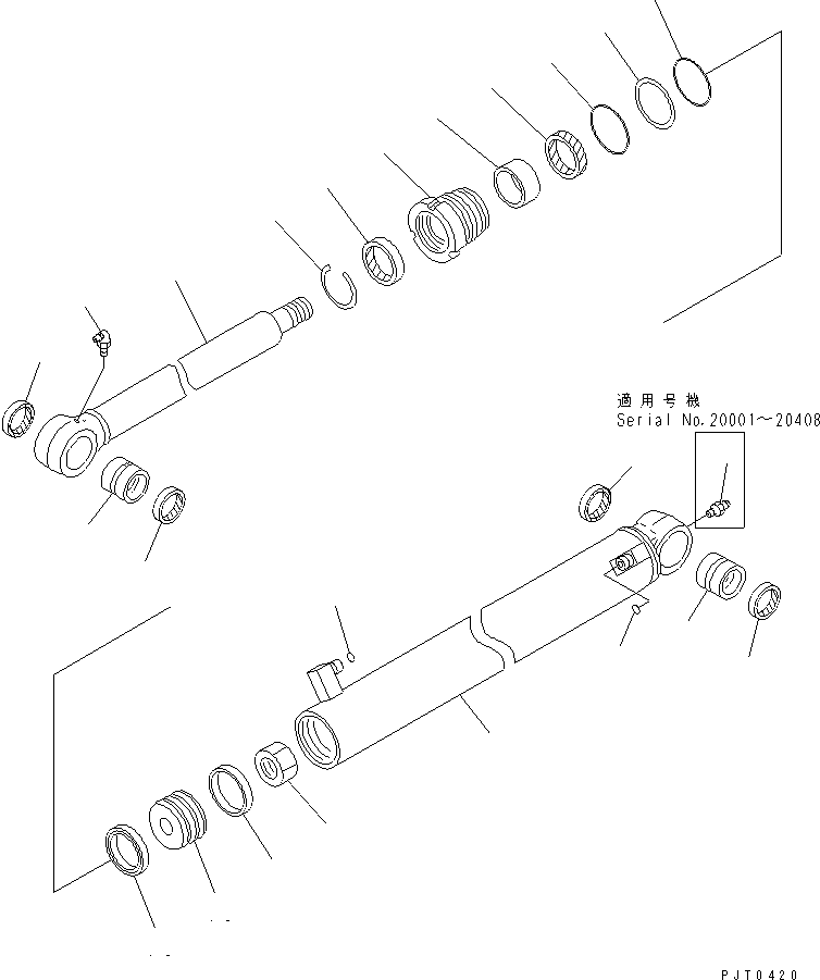 CYLINDER ASS'Y,BUCKET 707-00-0A910 KOMATSU