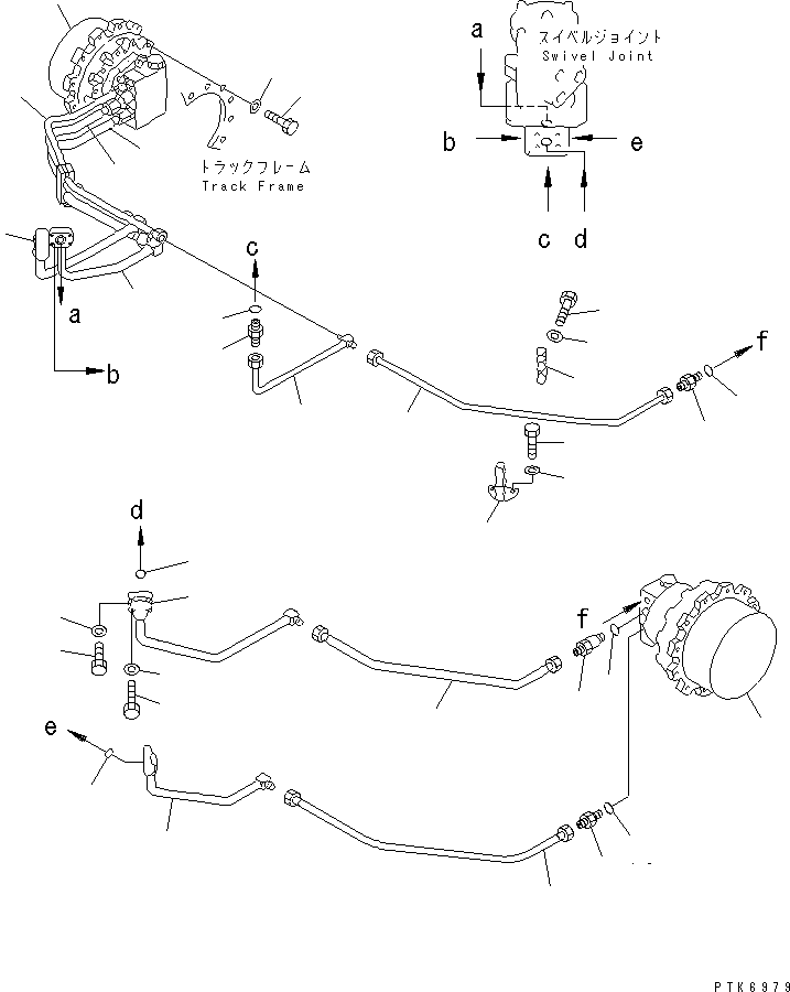 Трубка левая 201-62-32130 KOMATSU