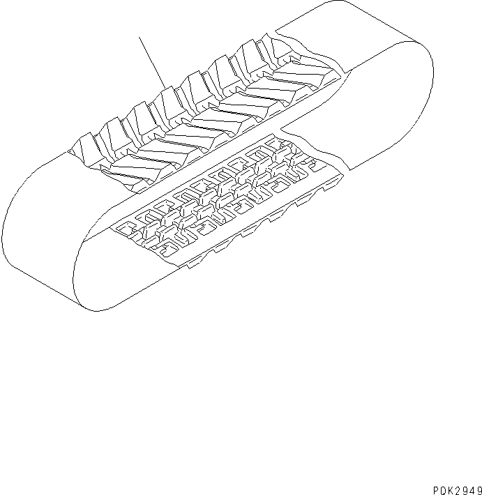 RUBBER SHOE 201-32-76110 KOMATSU