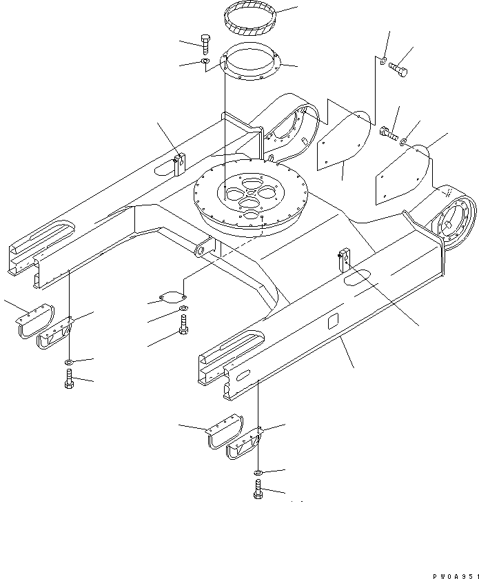 Рама гусеничной тележки 201-30-77111 KOMATSU