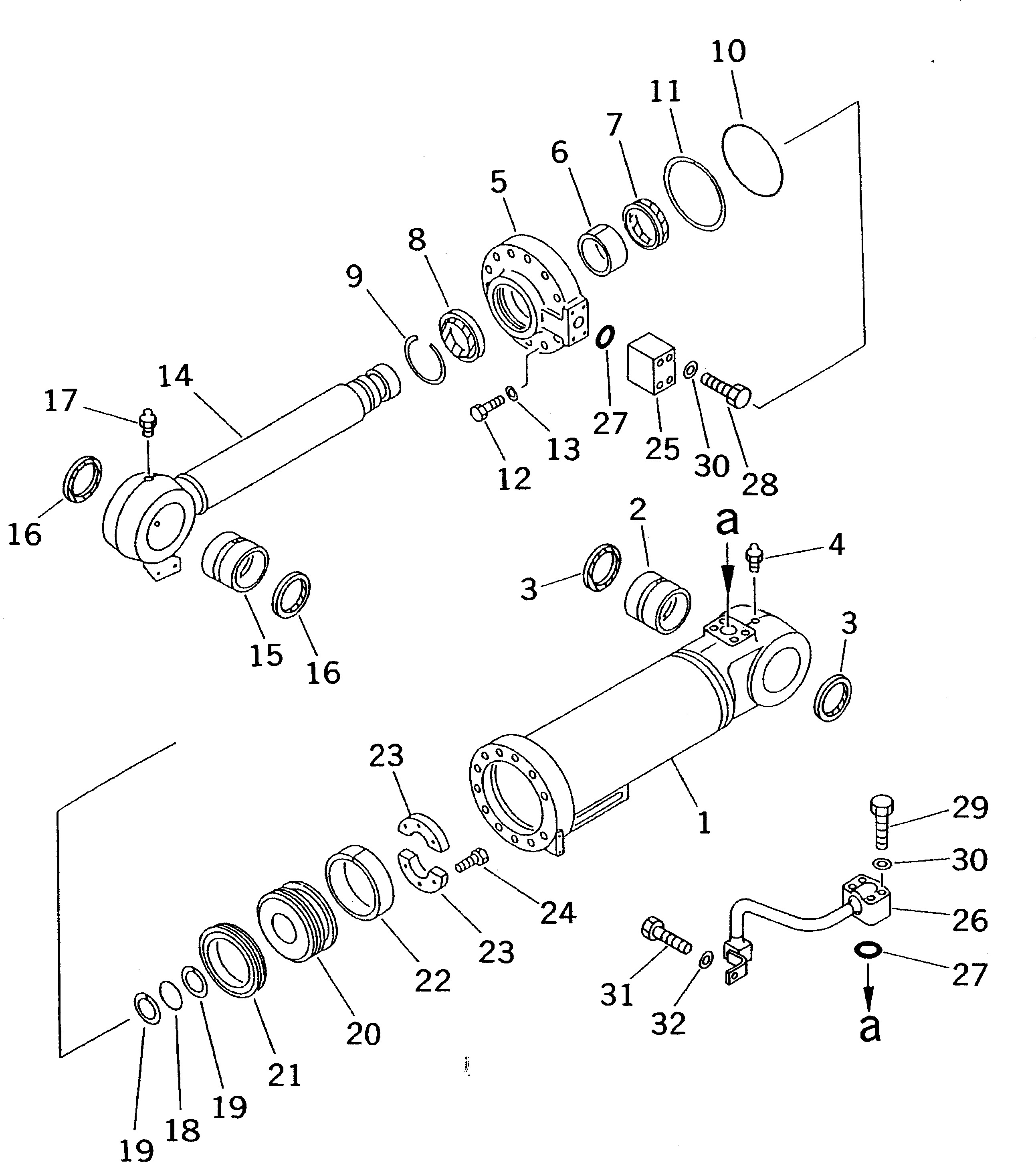 CYLINDER,SECOND BOOM 201-63-54841 KOMATSU