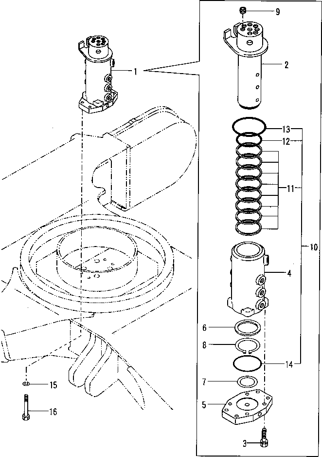 SWIVEL JOINT YM172187-73801 KOMATSU