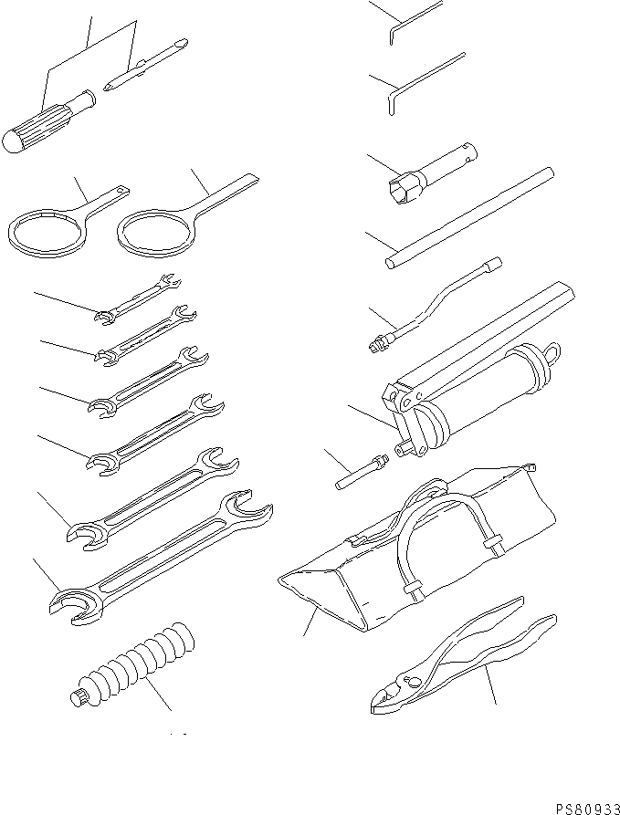 TOOL SET YM772187-05100 KOMATSU