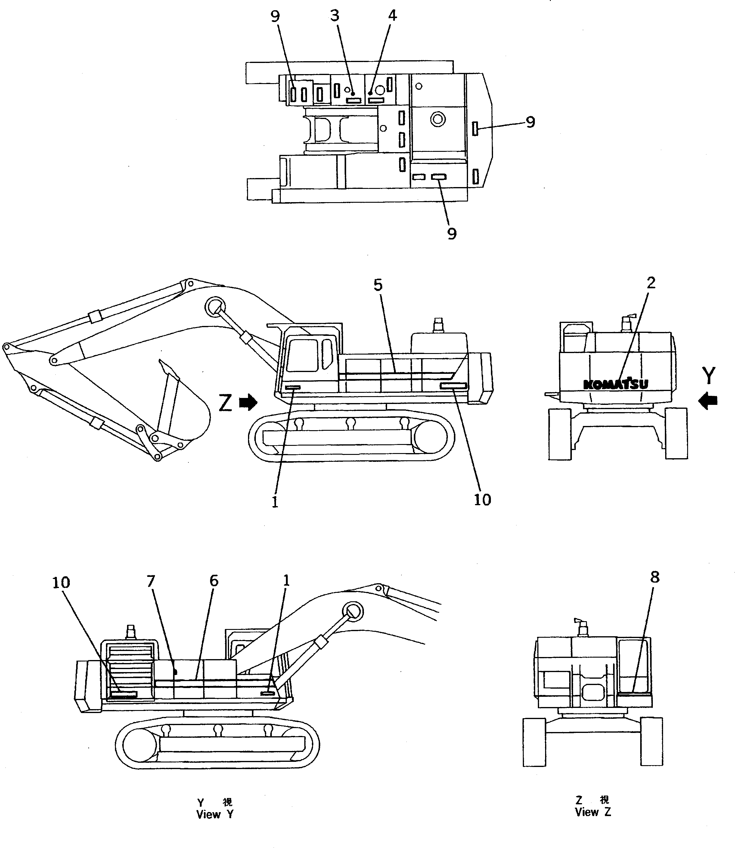 PLATE¤ MARK,(PC710) 209-00-61841 KOMATSU