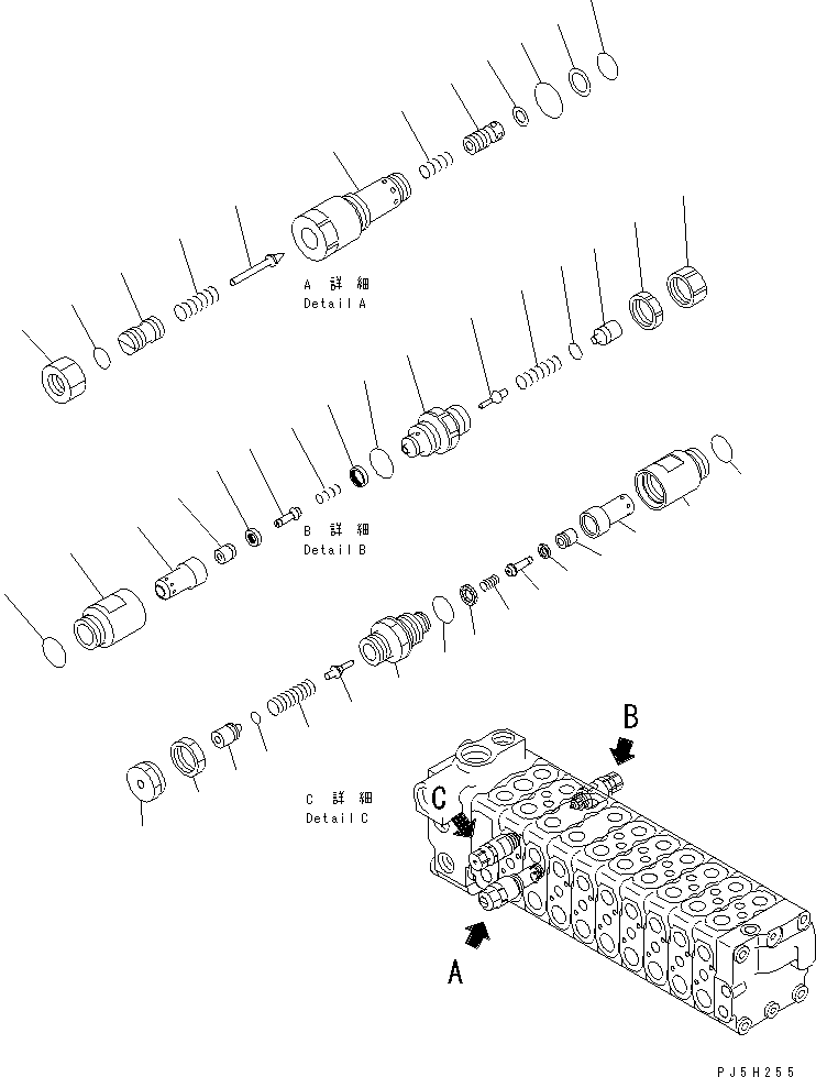 Клапан в сборе, всасывающий и предохранительный 709-30-69400 KOMATSU