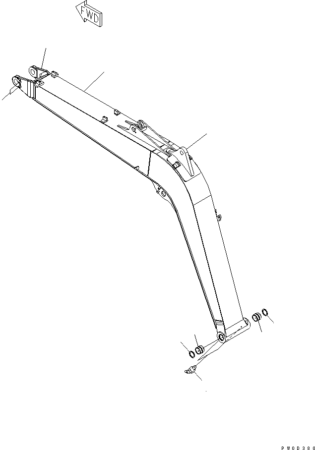 Стрела в сборе 21W-70-01230 KOMATSU