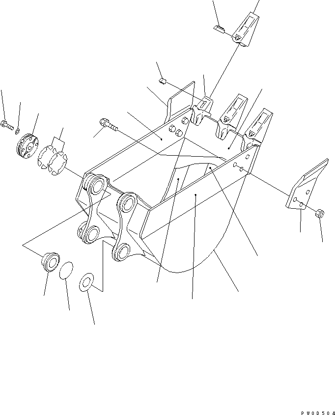 Ковш в сборе 21W-926-0220 KOMATSU
