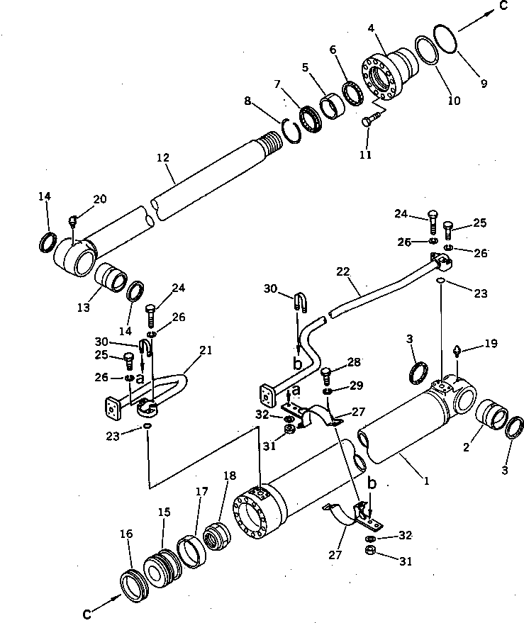 CYLINDER ASS'Y,2ND BOOM 202-63-07030 KOMATSU