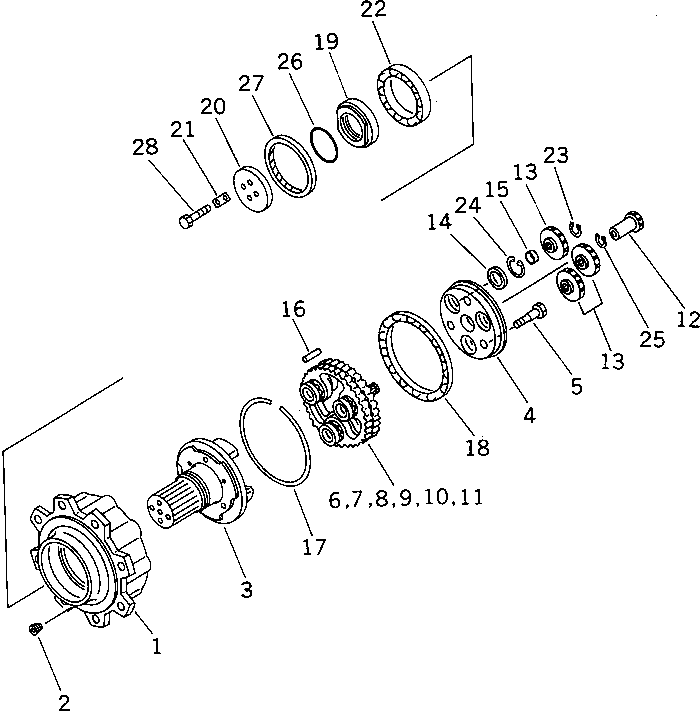 Коленчатый вал TZ550A1109-00 KOMATSU