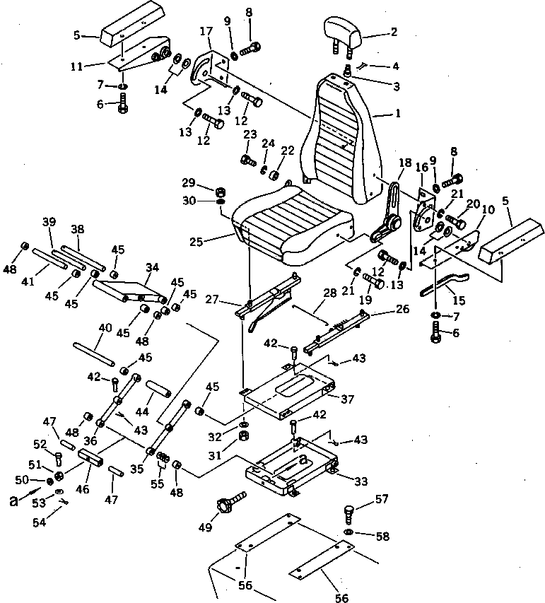 OPERATOR'S SEAT A. 22C-57-00010 KOMATSU