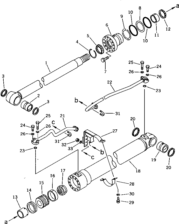 BOOM CYLINDER ASS'Y,R.H. (SEE FIG.6401) 205-63-52800 KOMATSU