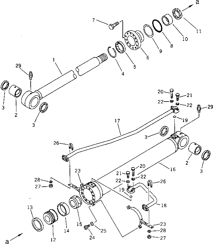 BOOM CYLINDER ASS'Y,(SEE FIG.6402) 205-63-52901 KOMATSU