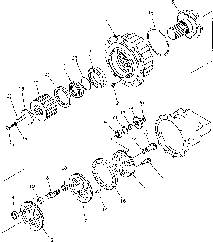 SWING MOTOR ASS'Y \0\205-966-5902 KOMATSU
