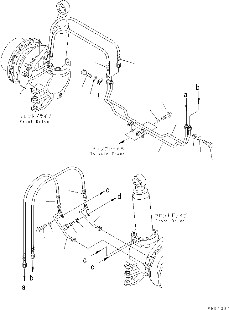Трубка правая 21J-62-11641 KOMATSU