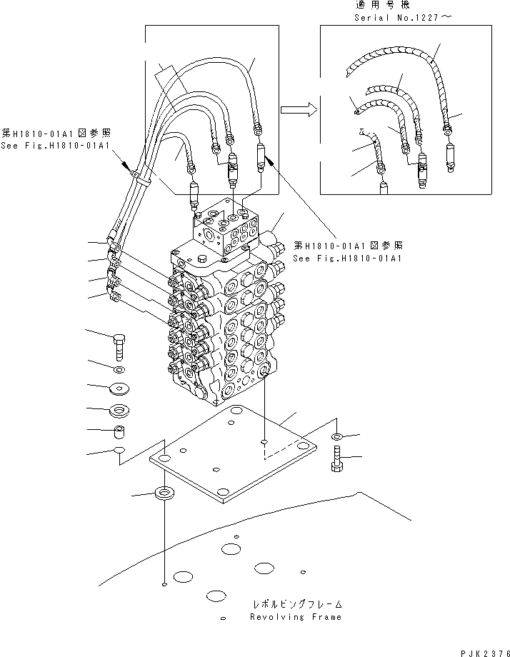 MAIN VALVE,WORK 21J-60-12362 KOMATSU
