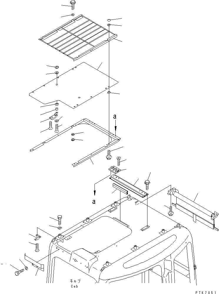 CLEAR PLATE,ROOF 21J-54-14734 KOMATSU