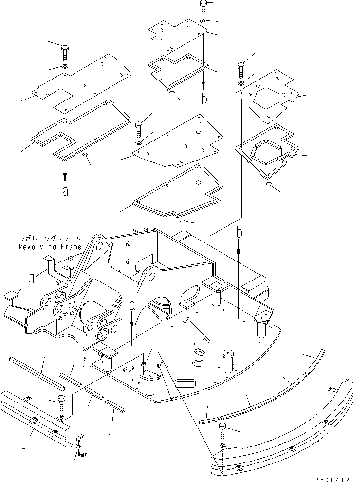 PLATE ASSY 21J-46-12441 KOMATSU