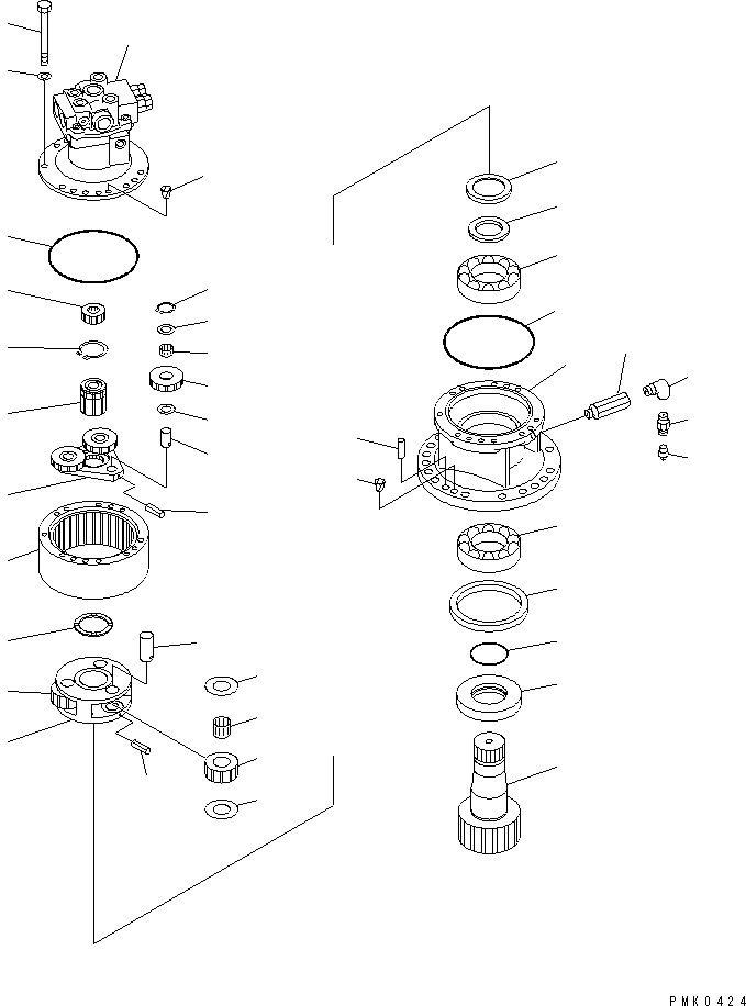 SWING MOTOR ASS'Y,(SEE FIG.Y1650-01A0) (21J-60-12120) KOMATSU
