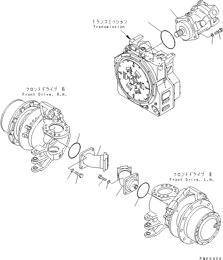 MOTOR ASS'Y,REAR (SEE FIG.Y1651-11A0) (21J-60-11150) KOMATSU