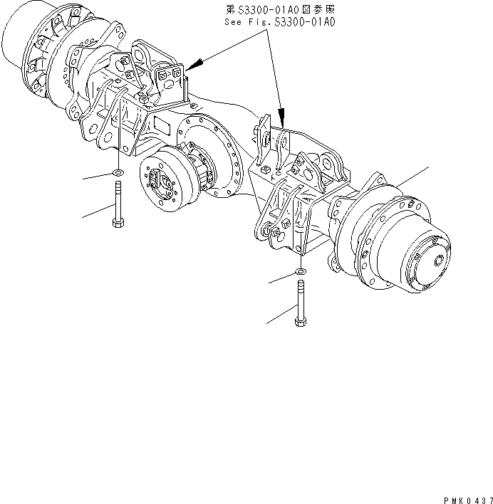 REAR AXLE ASS'Y (21J-23-11004) KOMATSU