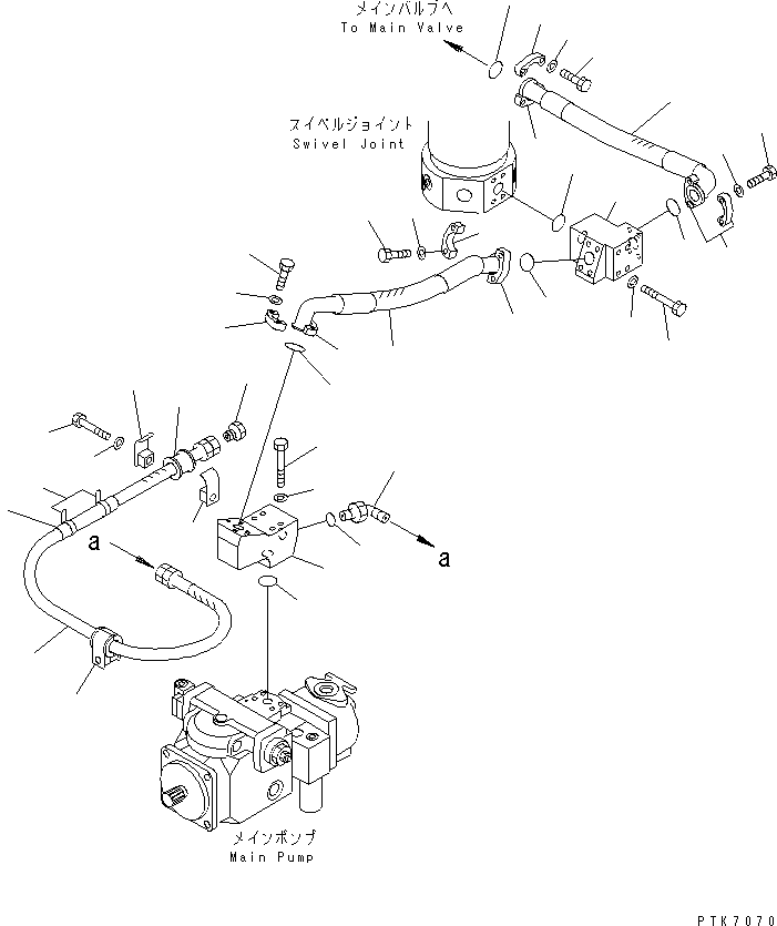 HOSE Z0200 21J-62-17320 KOMATSU