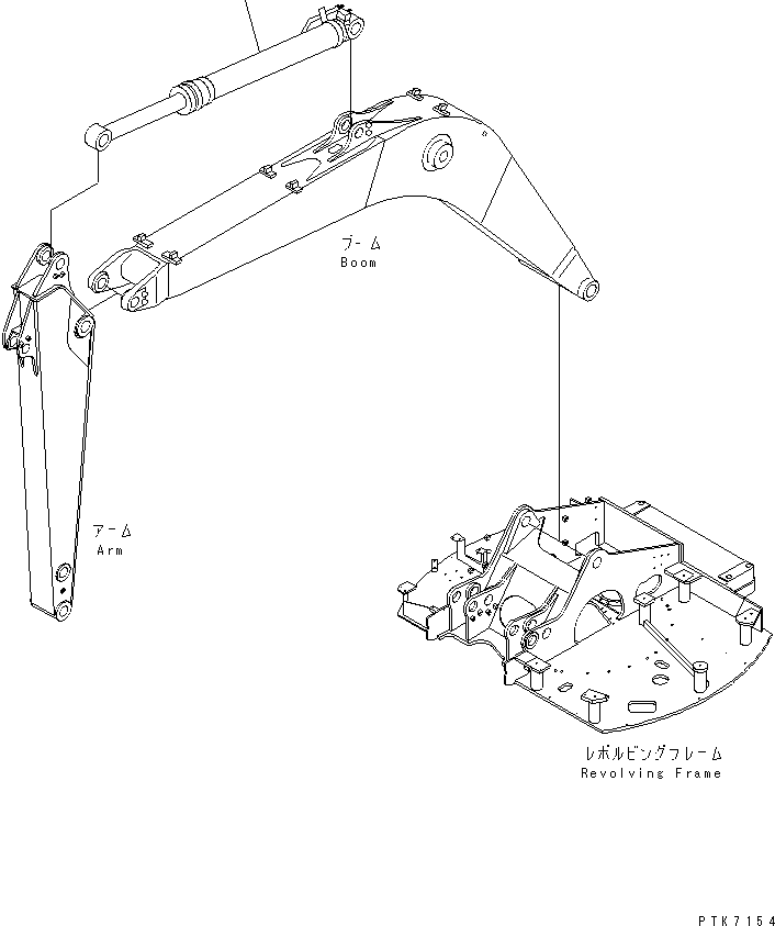 CYLINDER GROUP,ARM (SEE FIG.Y1620-11A0) (21J-63-X2220) KOMATSU