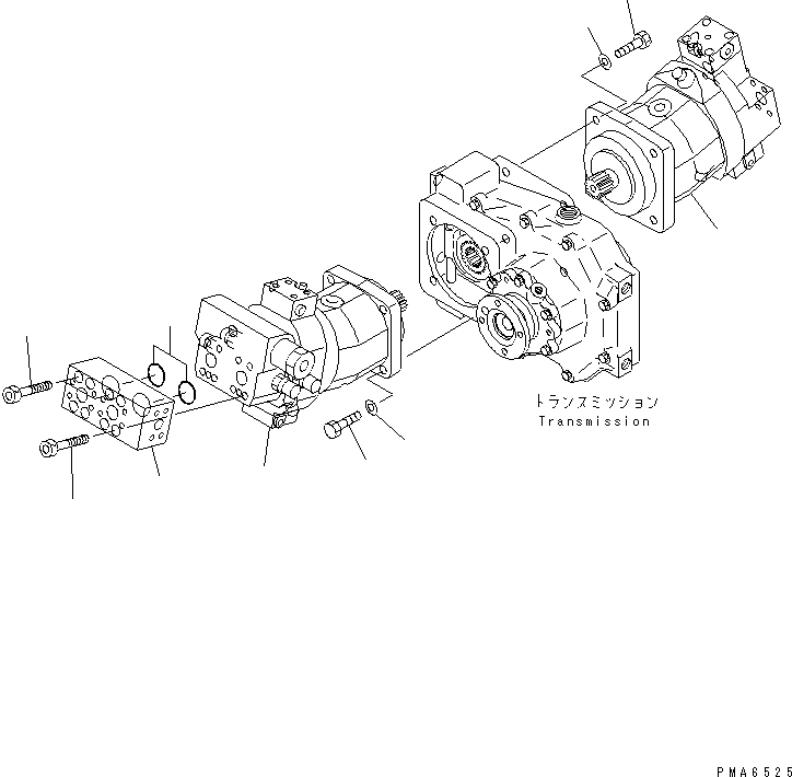 MOTOR ASS'Y,TRAVEL¤ FRONT (20E-60-K1112) KOMATSU