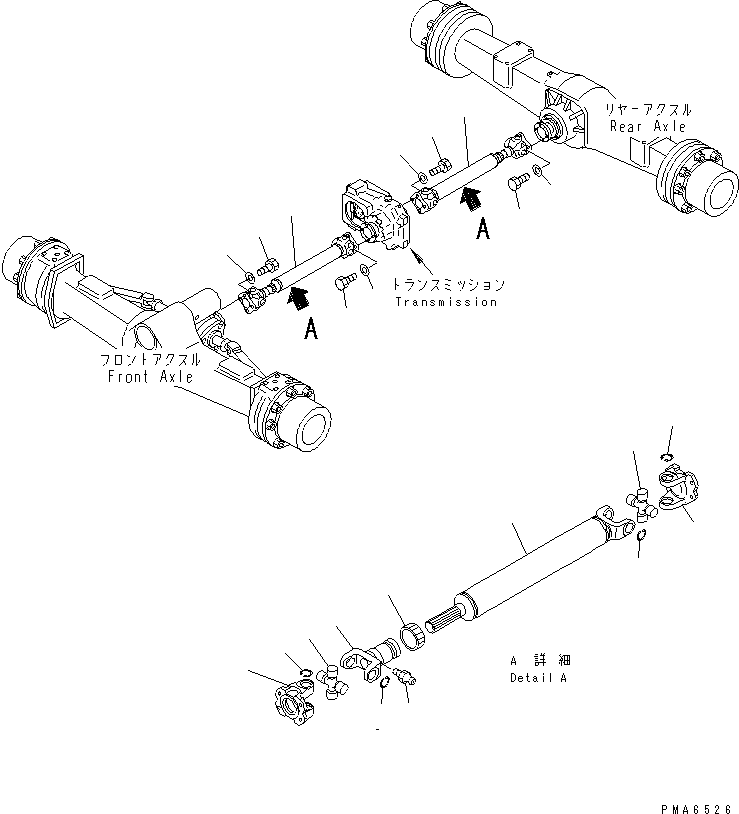 SHAFT ASS'Y,PROPELLER 20E-20-K1111 KOMATSU