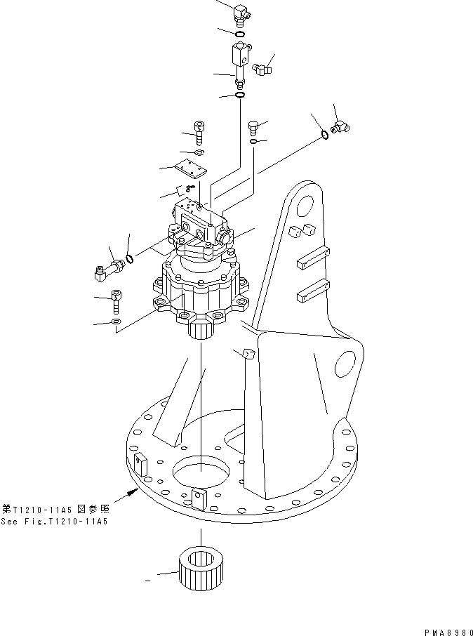 MOTOR ASS'Y,SWING (TZ504S000000-A) (202-966-4910) KOMATSU