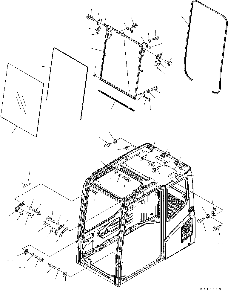 GLASS,FRONT 20K-54-32830 KOMATSU