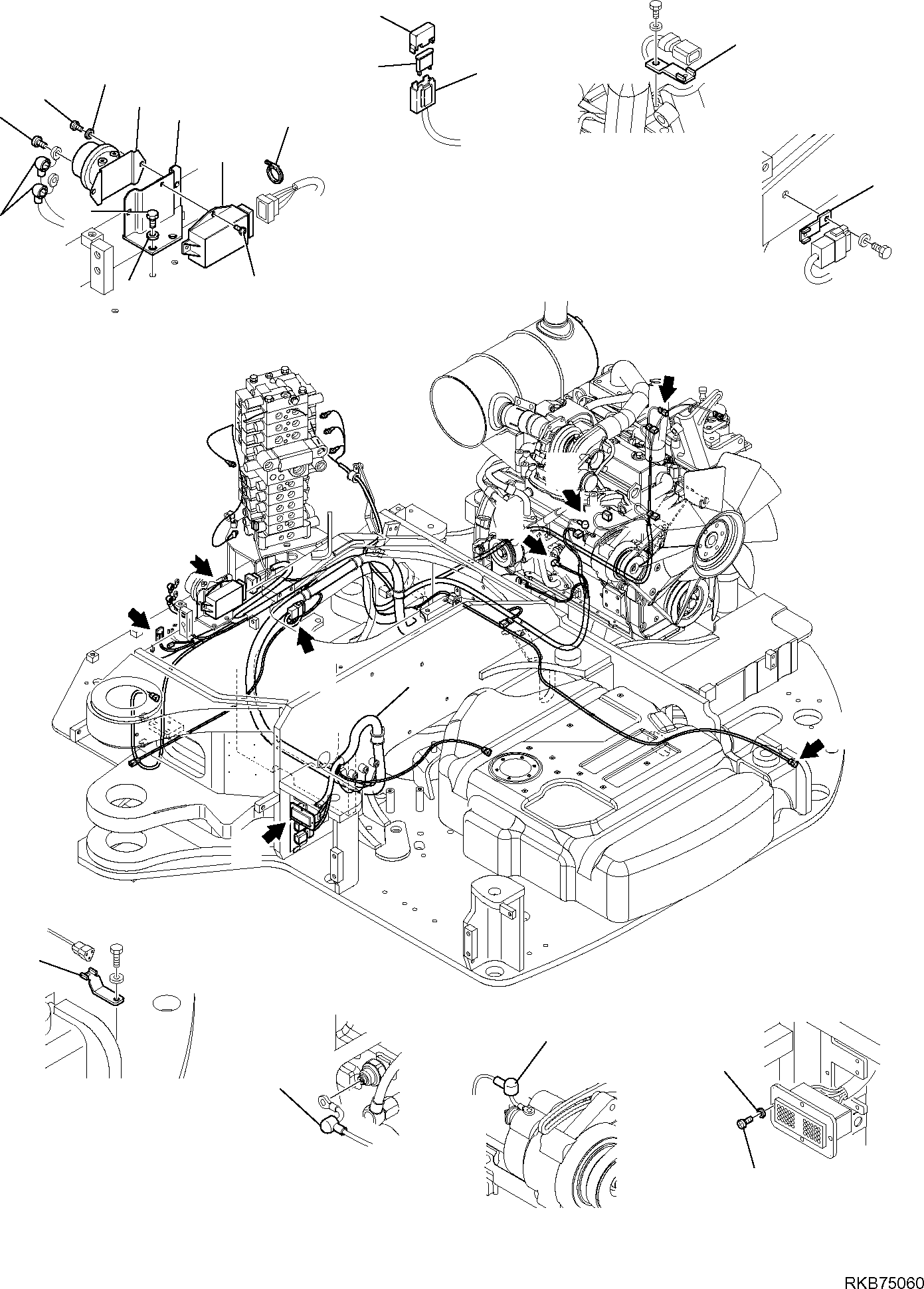 WIRING HARNESS, REVOLVING FRAME LINE 21W-09-R7130 KOMATSU