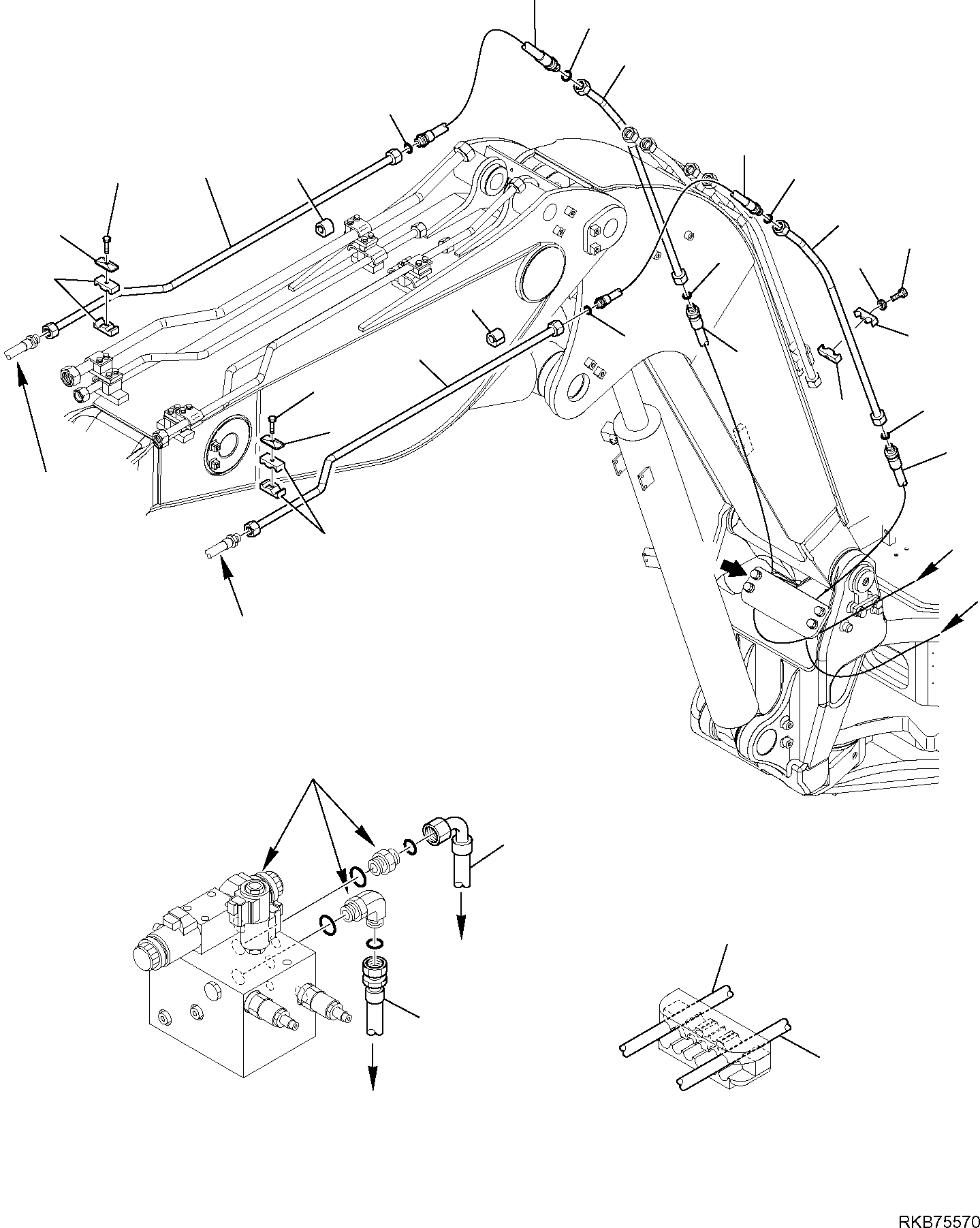 Трубка 21W-973-R561 KOMATSU