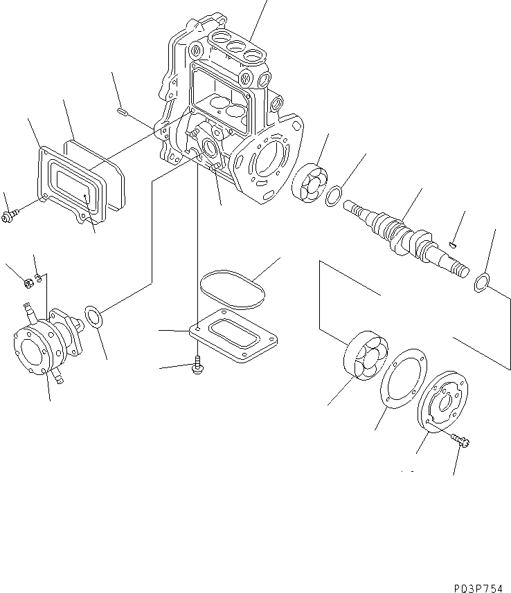 Топливный насос высокого давления в сборе YM729012-51350 KOMATSU